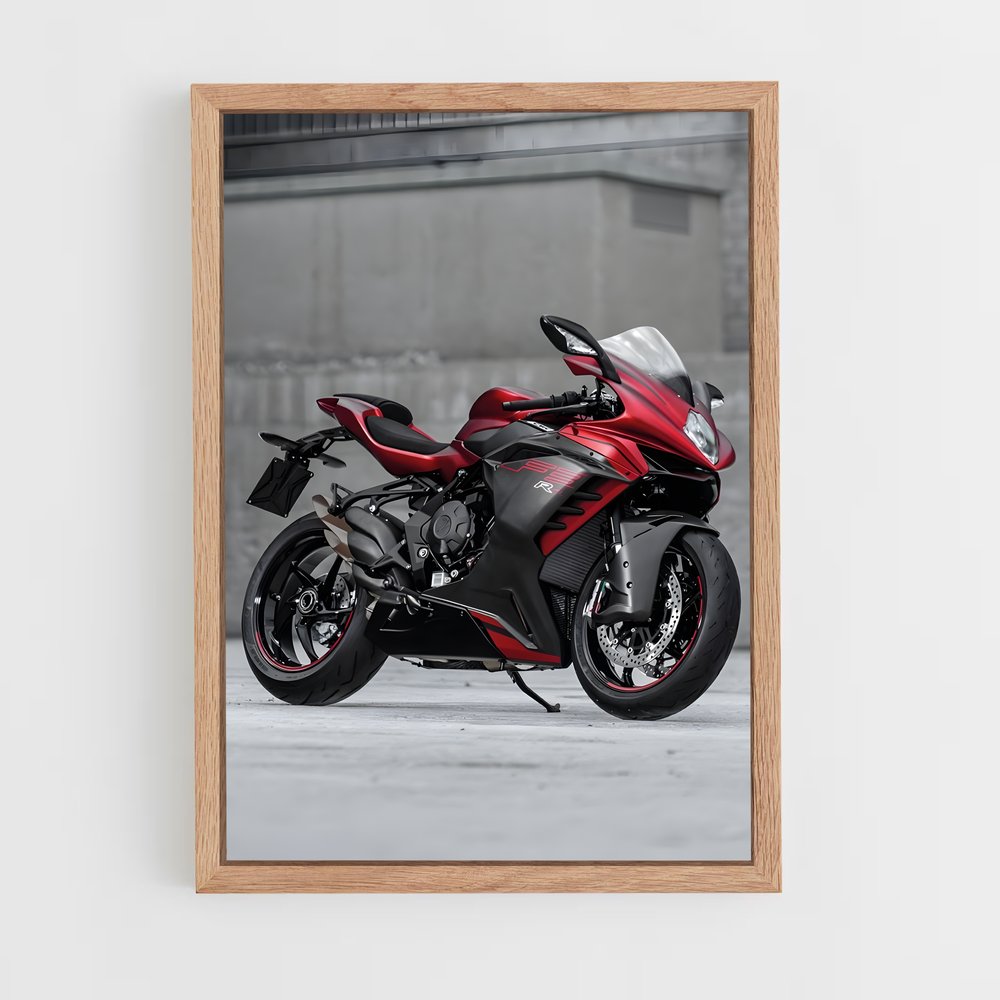 Poster Rouge de la Route – affiche MV Agusta (vue 4)